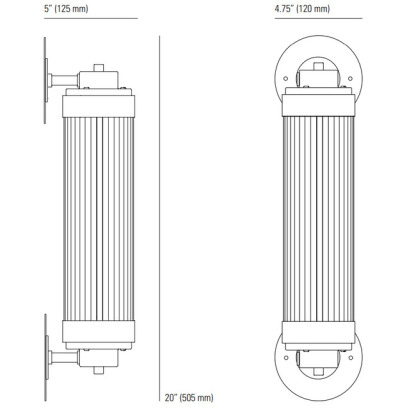 Pillar Offset Wall Sconce