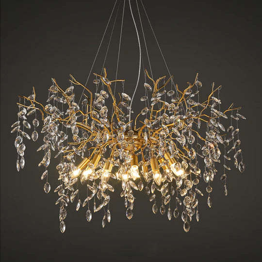 Mamie Postmodern Creative Crystal Branch Chandelier for Living Room-Sylvia Space