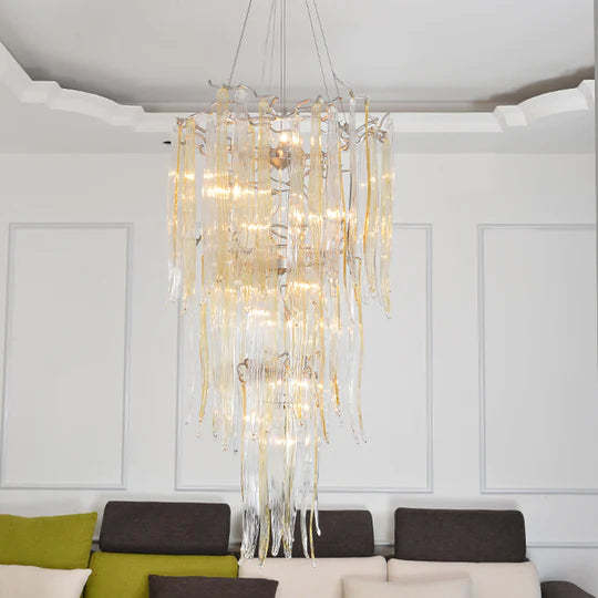 Kayla Branch Glass Chandelier, Home Decoration Lamp-Sylvia Space