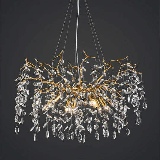 Mamie Postmodern Creative Crystal Branch Chandelier for Living Room-Sylvia Space