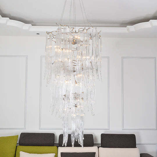 Kayla Branch Glass Chandelier, Home Decoration Lamp-Sylvia Space