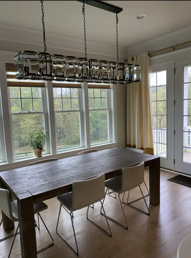 Harlow Faceted Crystal Rectangular Chandelier 74"