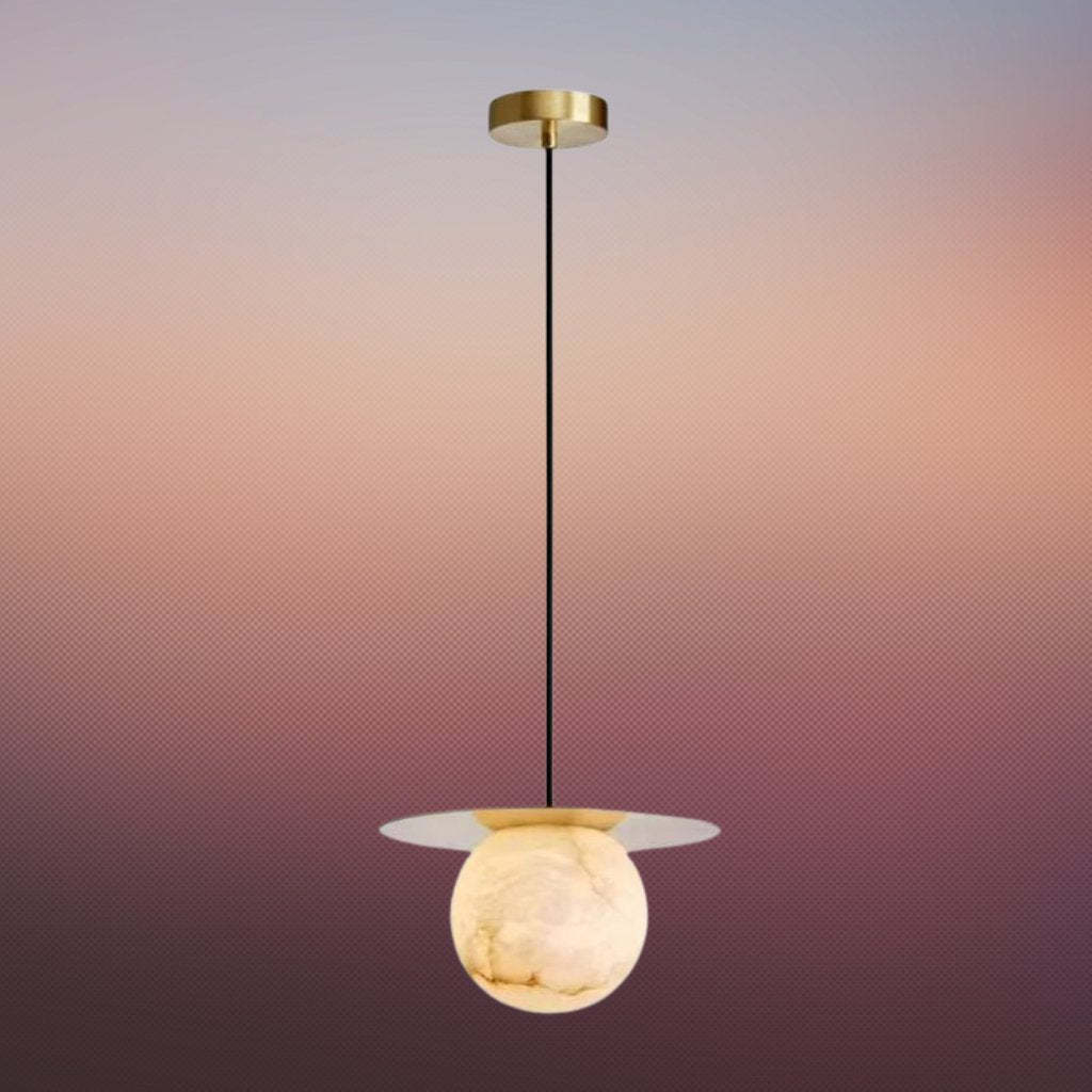 Pila Alabaster Pendant Light-Sylvia Space
