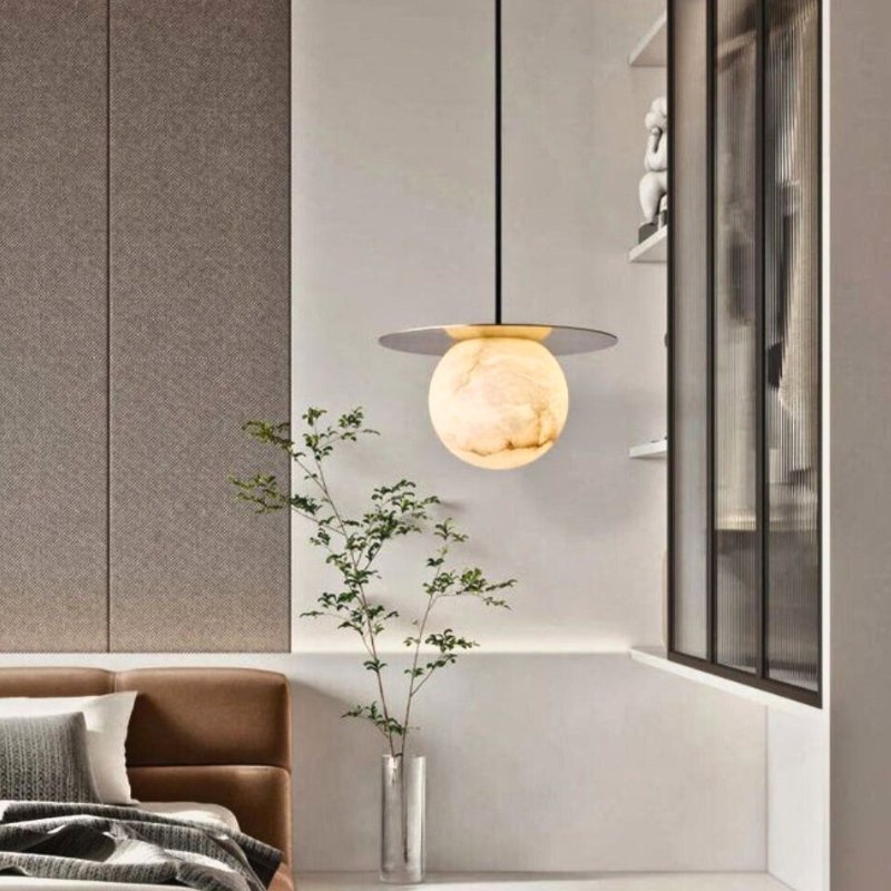 Pila Alabaster Pendant Light-Sylvia Space