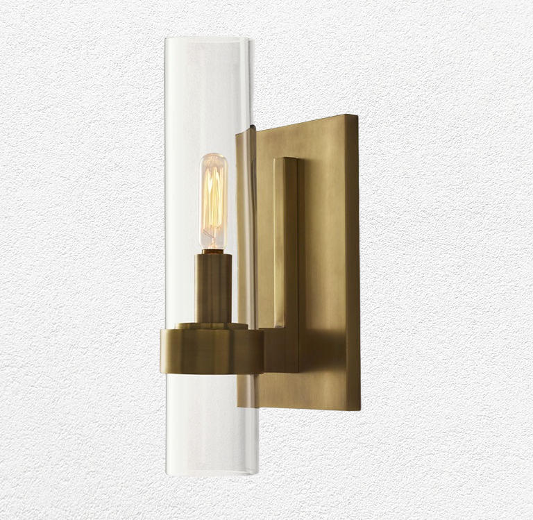 Manory Glass Cup Wall Sconce-Sylvia Space