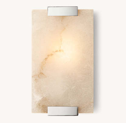 HAND-CARVED ALABASTER SCONCE