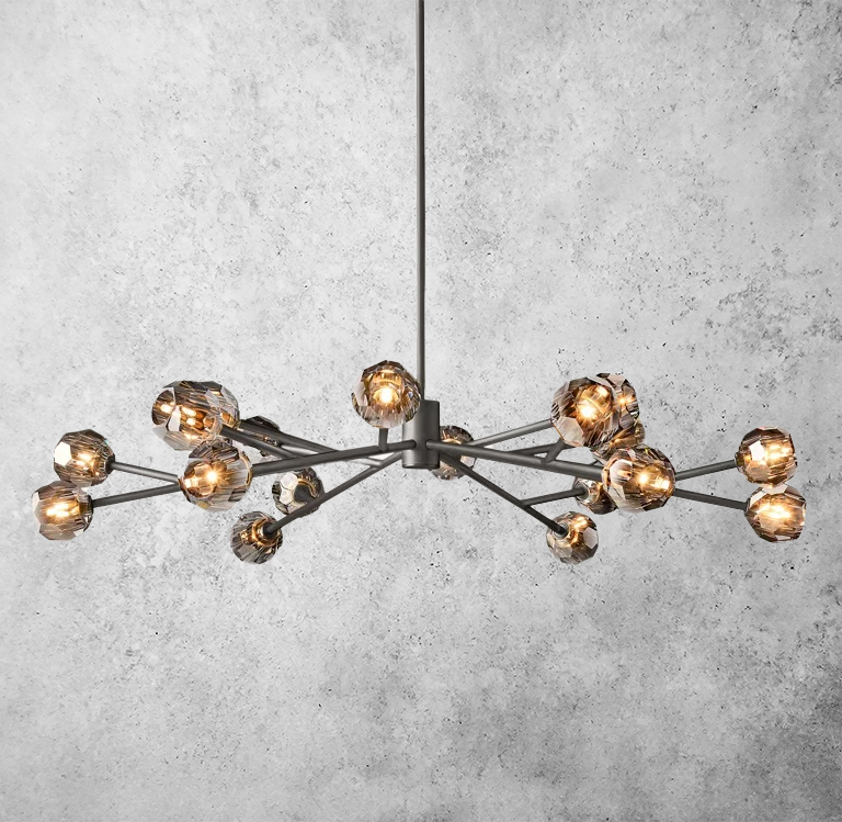 Bouble De Crystal Round Chandelier 60"