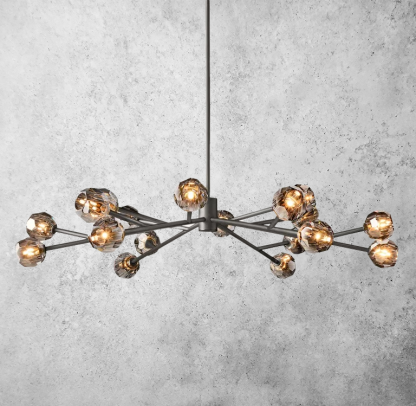 Bouble De Crystal Round Chandelier 60"