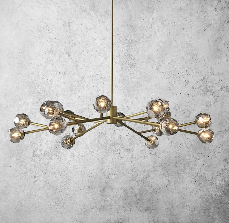 Bouble De Crystal Round Chandelier 60"