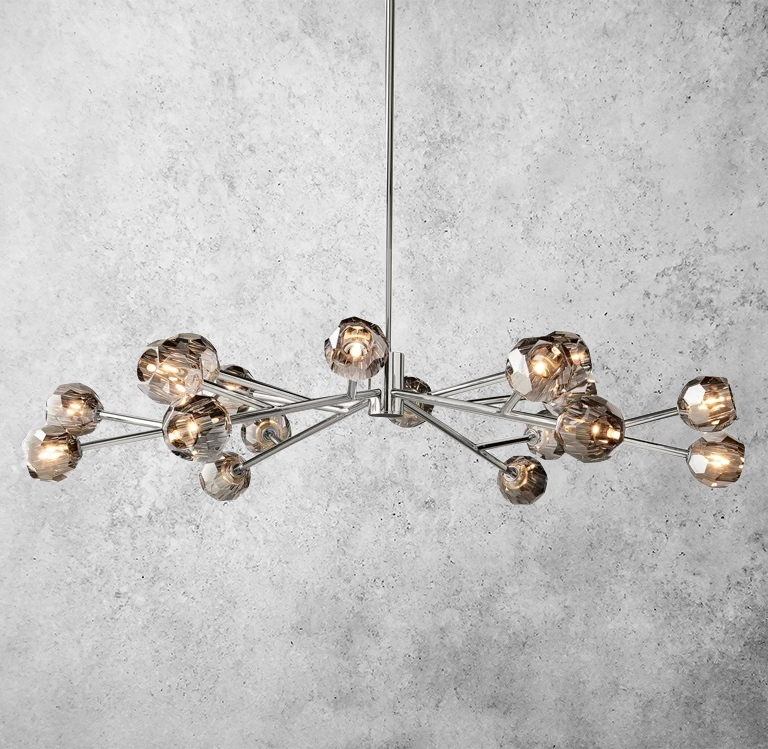 Bouble De Crystal Round Chandelier 60"