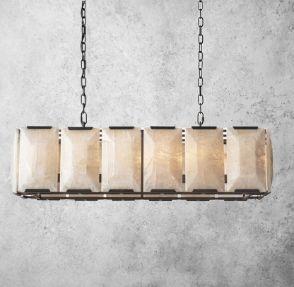 Hulson Calcite Rectangular Chandelier 42"