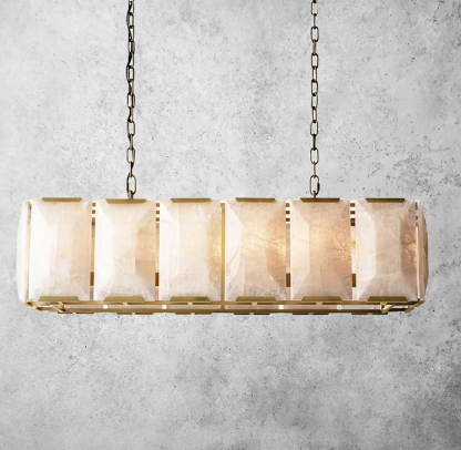 Hulson Calcite Rectangular Chandelier 42"
