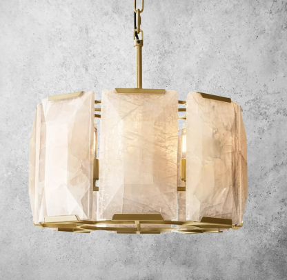 Hulson Calcite Round Chandelier D 19"