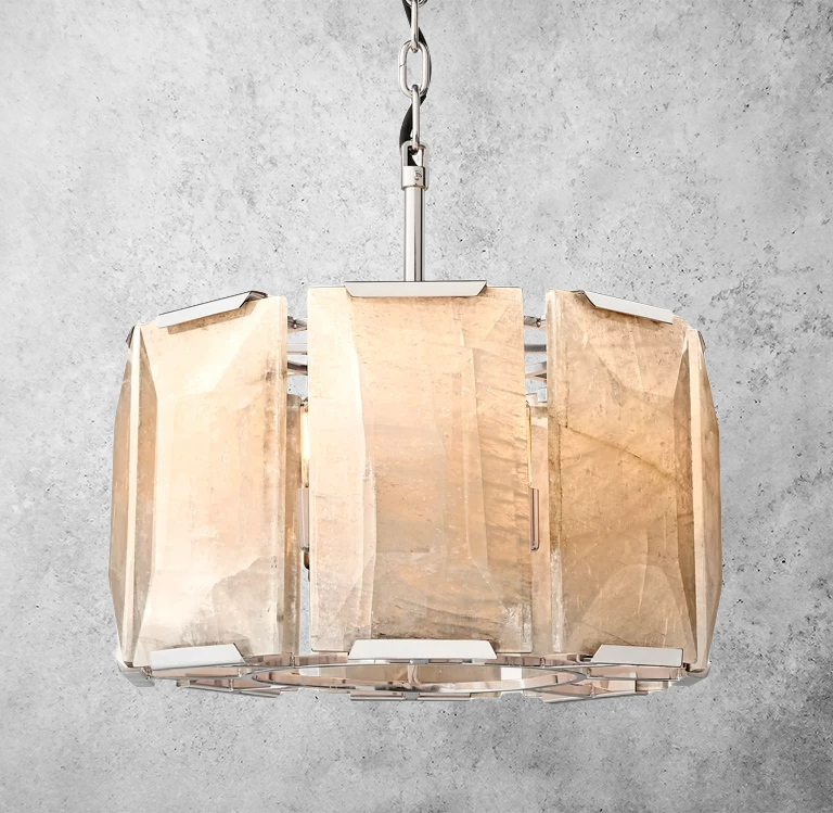 Hulson Calcite Round Chandelier D 19"