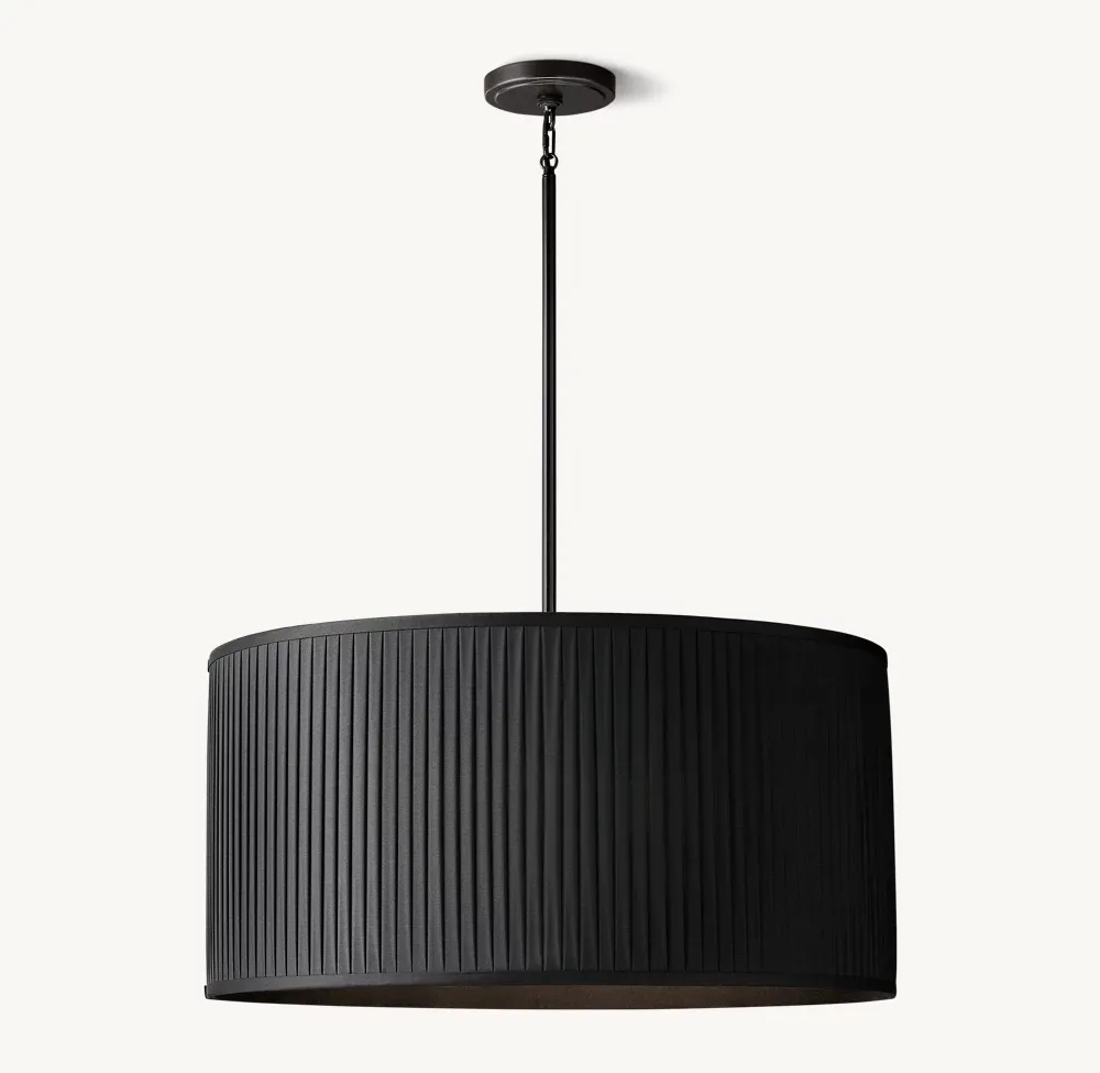 Reed Pleated Drum Pendant