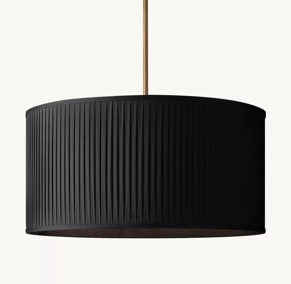 Reed Pleated Drum Pendant