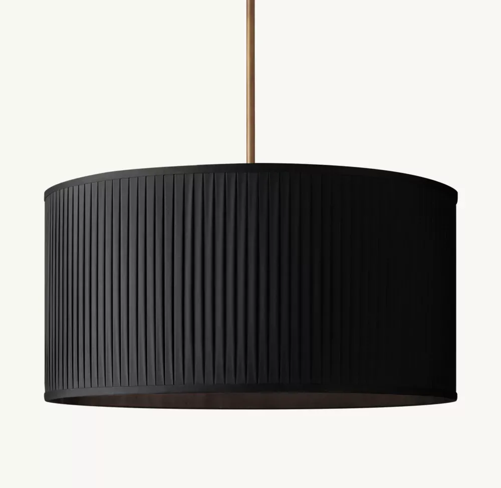 Reed Pleated Drum Pendant