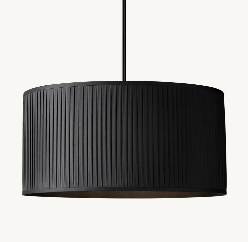 Reed Pleated Drum Pendant