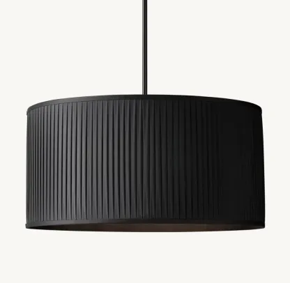 Reed Pleated Drum Pendant
