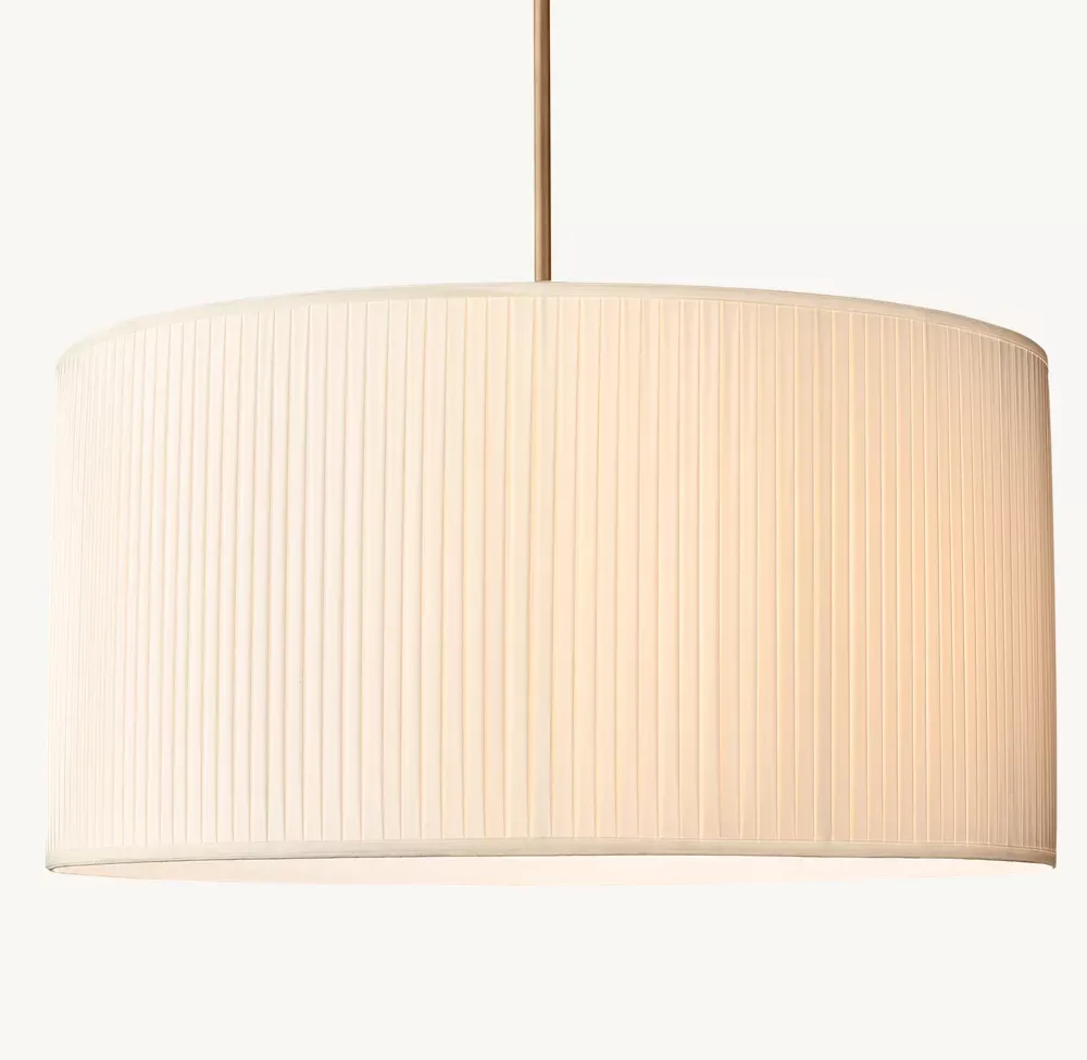 Reed Pleated Drum Pendant