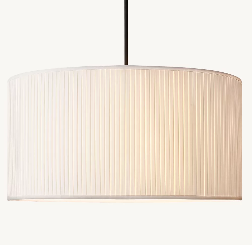Reed Pleated Drum Pendant