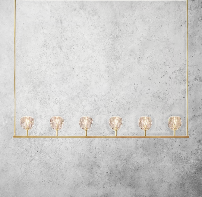 Bouble De Crystal Linear Chandelier 60"