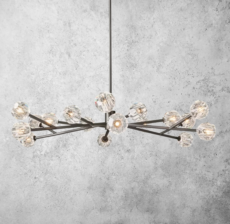 Bouble De Crystal Round Chandelier 60"