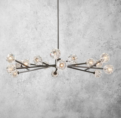 Bouble De Crystal Round Chandelier 60"