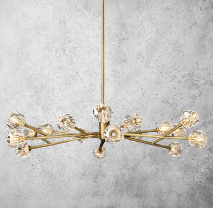 Bouble De Crystal Round Chandelier 60"