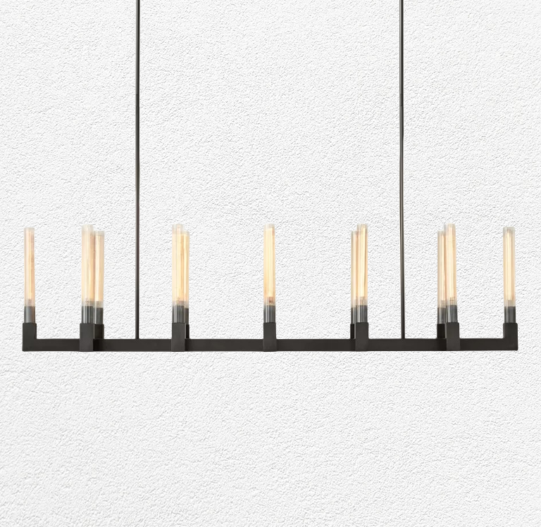 Vertical Linear Candlestick Linear Chandelier 55"-Sylvia Space