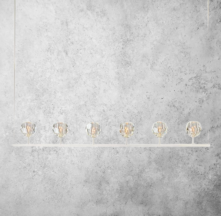 Bouble De Crystal Linear Chandelier 60"
