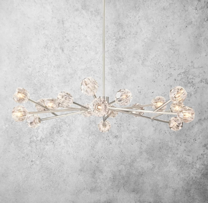 Bouble De Crystal Round Chandelier 60"