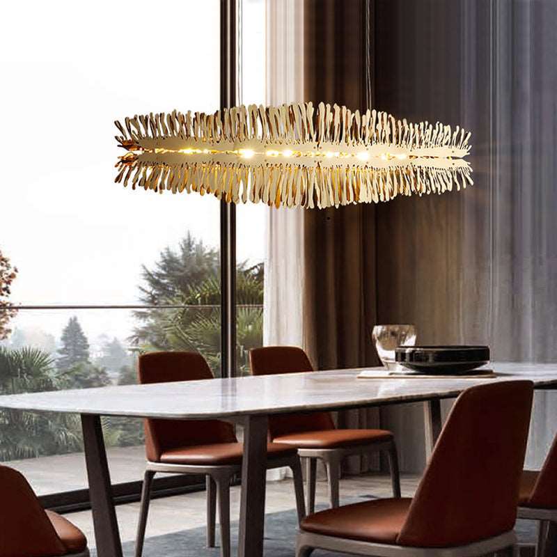 Aresso Stainless Steel Dining Room Chandelier-Sylvia Space