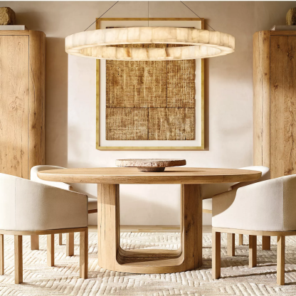 Handmade Calcite Round Chandelier31″ 40'' 60''-Sylvia Space