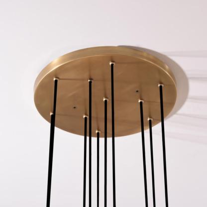 Gloria White Ceramics Round Chandelier 18''-Sylvia Space