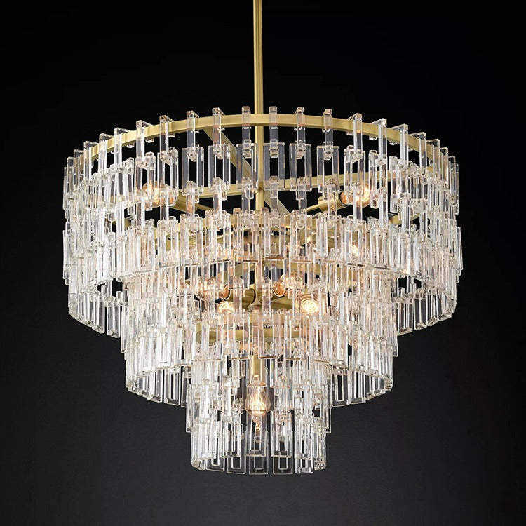 Marigold Multi-Tier Crystal Chain Round Chandelier 36" 48" 60"