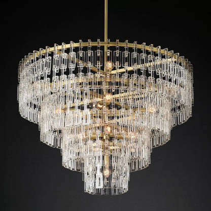 Mariogold Multi-Tier Crystal Chain Round Chandelier 36" 48" 60"