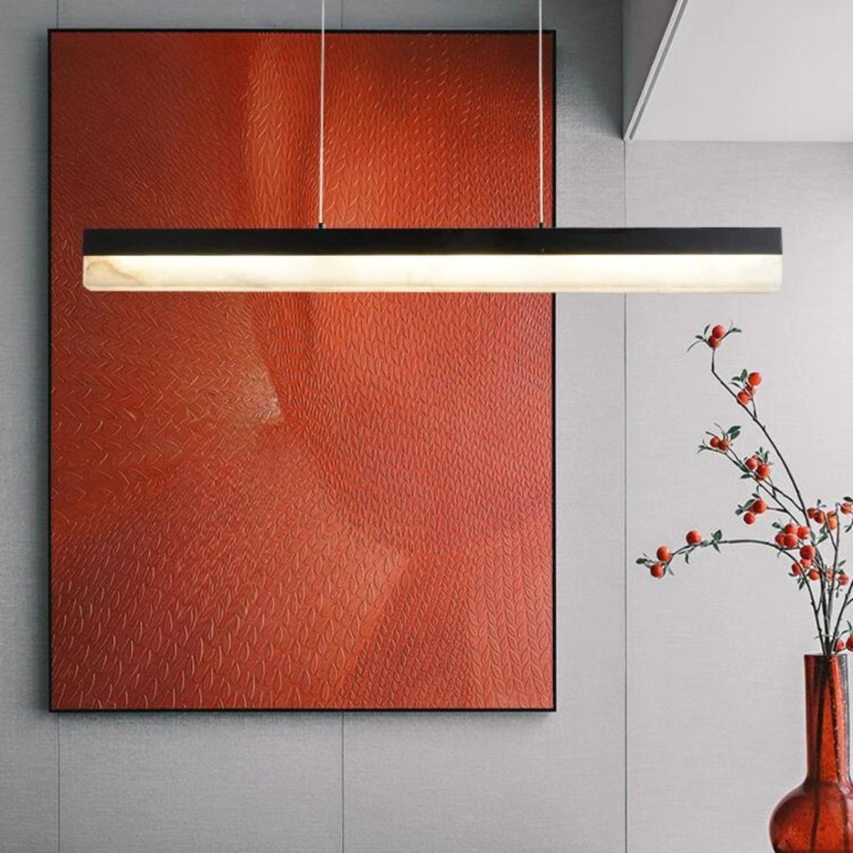 Rectus Alabaster Chandelier Light-Sylvia Space