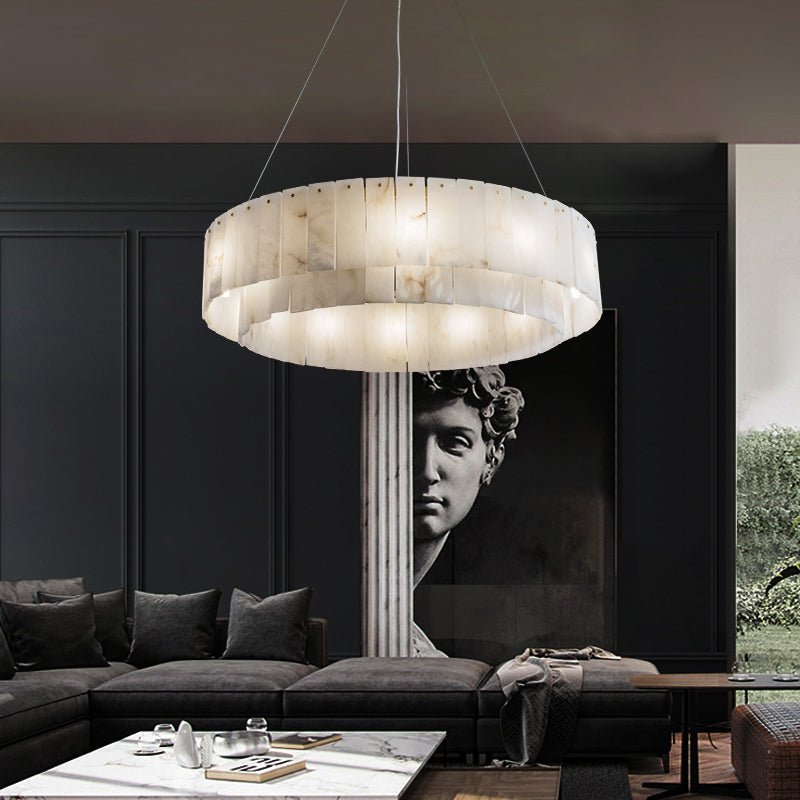 Regalis Alabaster Chandelier Light-Sylvia Space