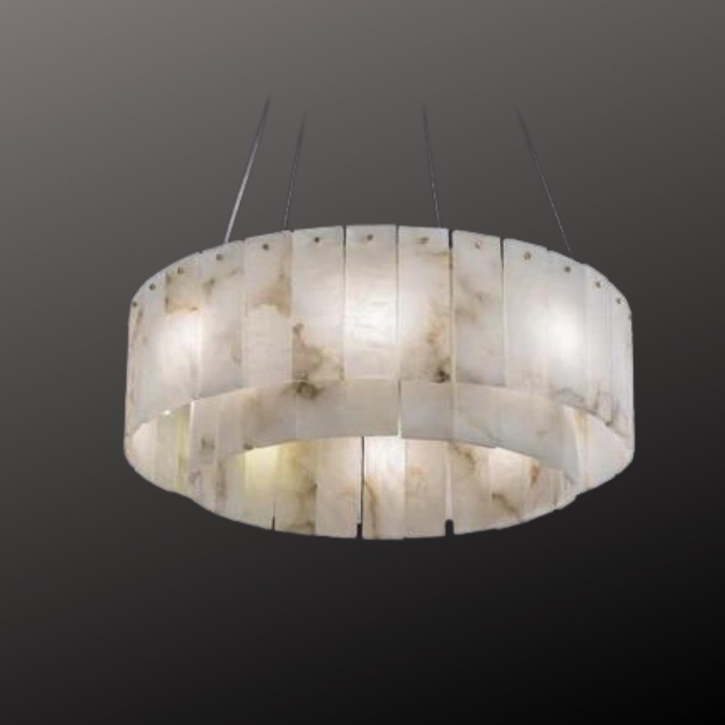 Regalis Alabaster Chandelier Light-Sylvia Space