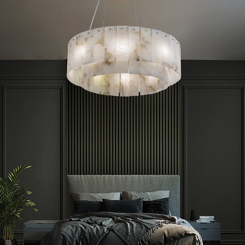 Regalis Alabaster Chandelier Light-Sylvia Space