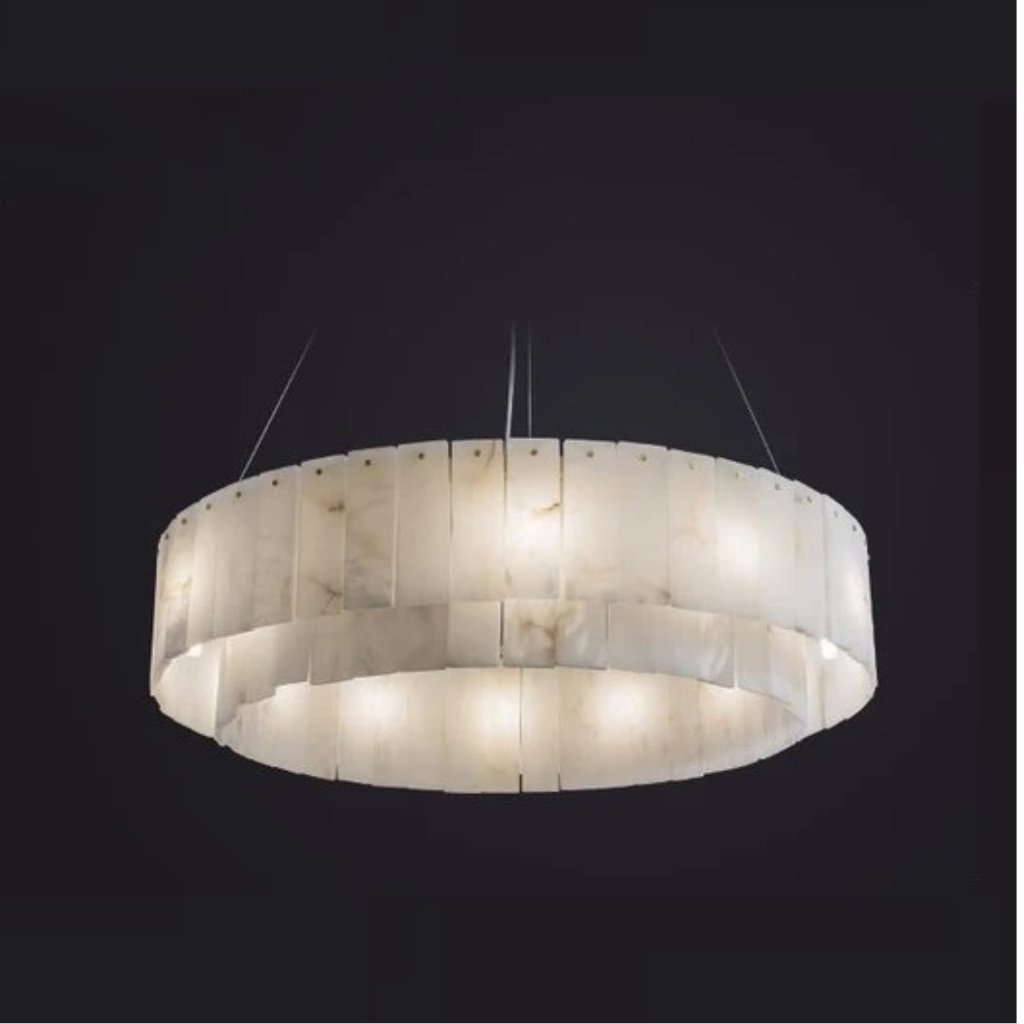 Regalis Alabaster Chandelier Light-Sylvia Space