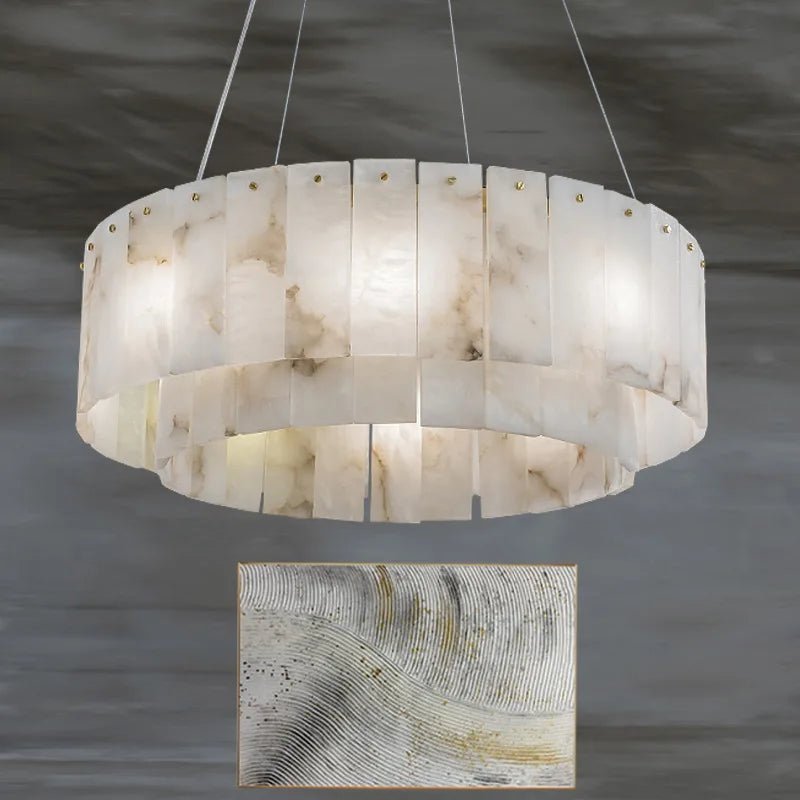 Regalis Alabaster Chandelier Light-Sylvia Space