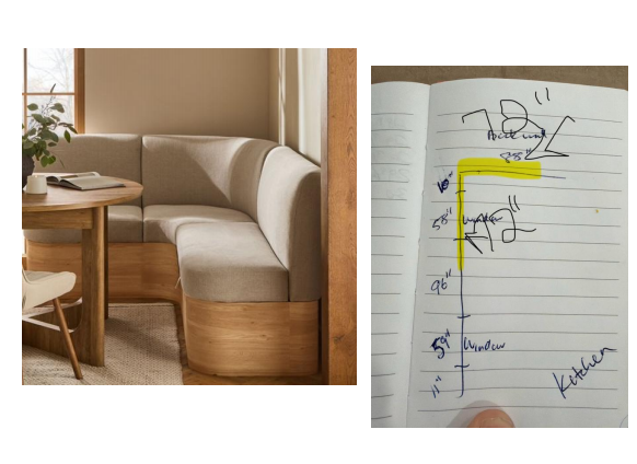 Banquette 2 -the blue  fabric