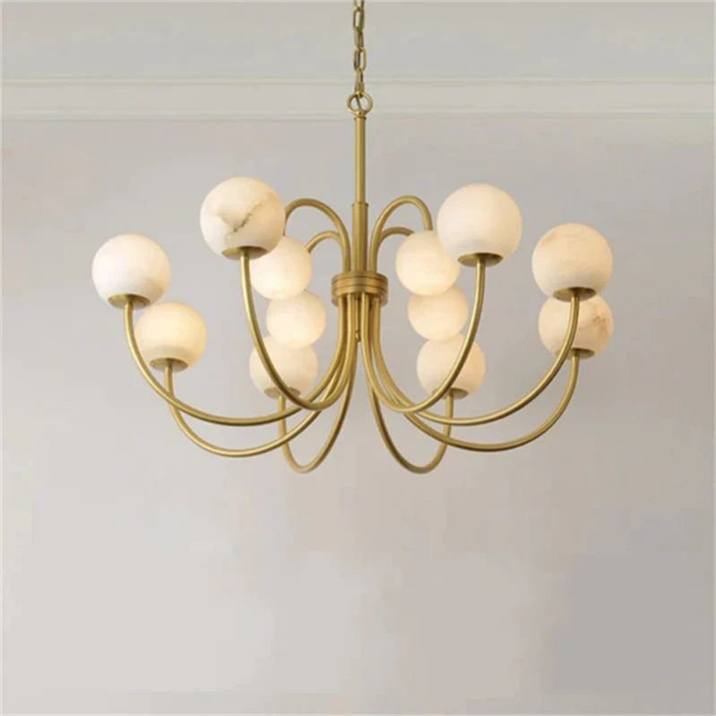 Sefet Alabaster Chandelier Light-Sylvia Space
