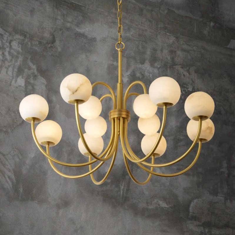 Sefet Alabaster Chandelier Light-Sylvia Space