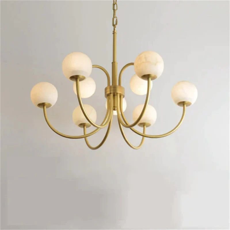 Sefet Alabaster Chandelier Light-Sylvia Space