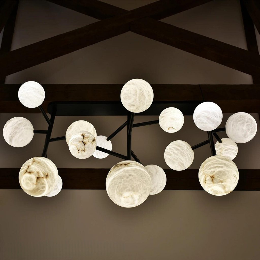 Sphaira Alabaster Pendant Light-Sylvia Space