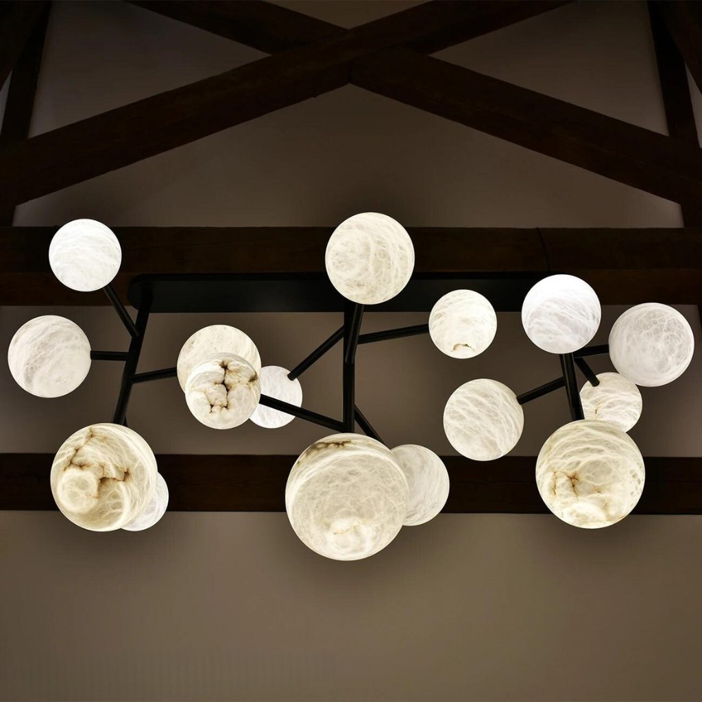 Sphaira Alabaster Pendant Light-Sylvia Space