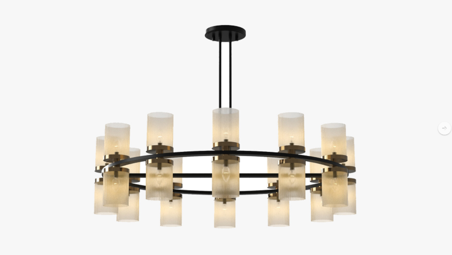 Stiffel Palais Champagne Glass 24-Light Chandelier